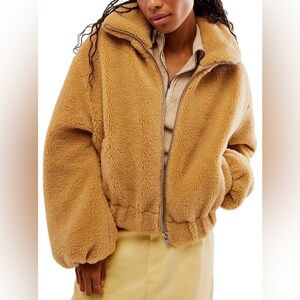 Free People Get Cozy Teddy Jacket - Women's Large, New Without Tags